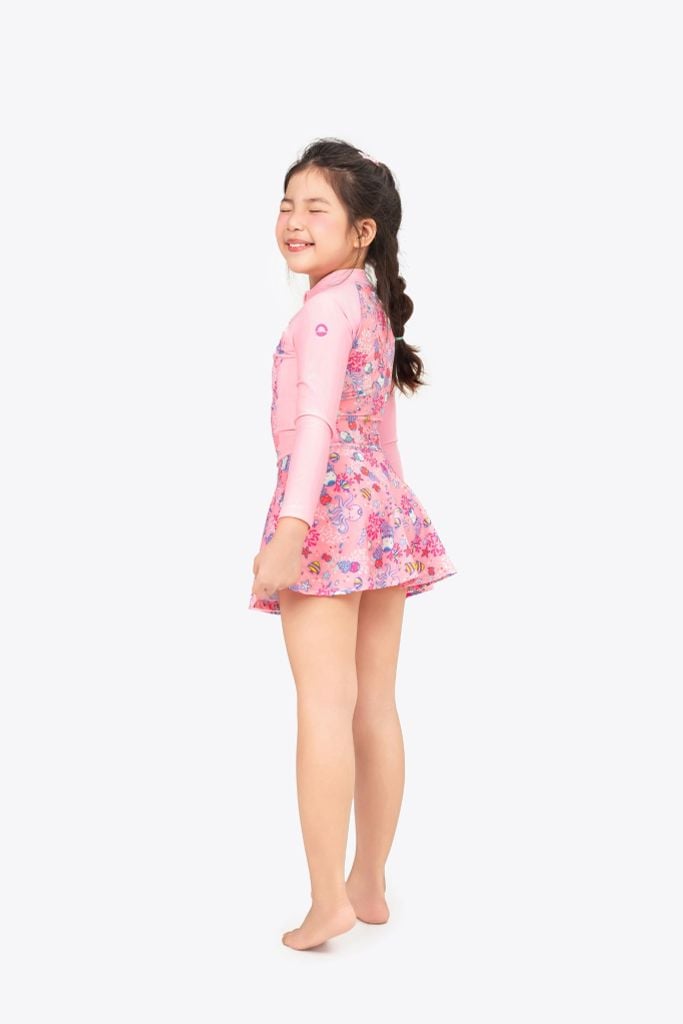 Đồ bơi trẻ em liền thân váy bé gái Công Chúa Biển — 5