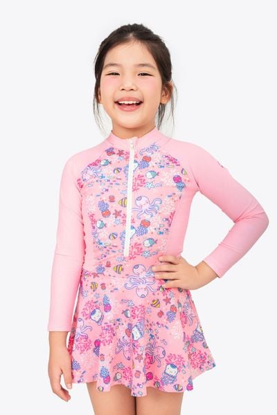  Đồ bơi trẻ em liền thân váy bé gái Công Chúa Biển 