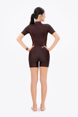 Đồ bơi nữ liền thân chuyên tập luyện Sotek™ Line half-body suit Orange Line 