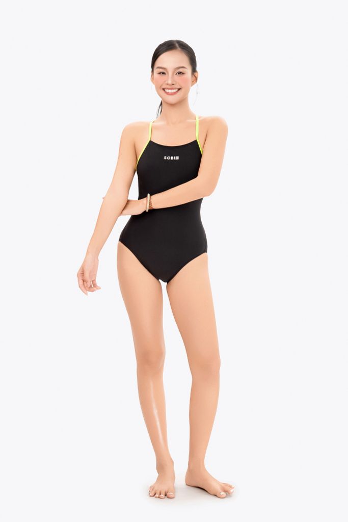 Đồ bơi nữ liền thân chuyên tập luyện Sotek™ Swimming X Back suit Green, ảnh 3
