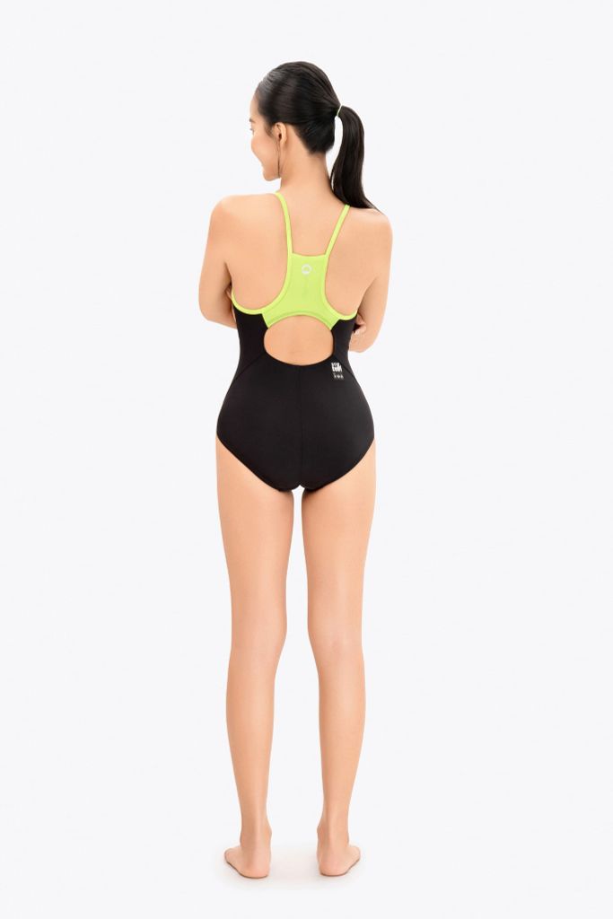 Đồ bơi nữ liền thân chuyên tập luyện Sotek™ Swimming X Back suit Green, ảnh 6