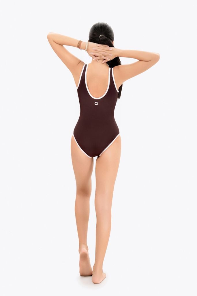 Đồ bơi nữ liền thân chuyên tập luyện Sotek™ Swimming Hyper suit Mocha, ảnh 5