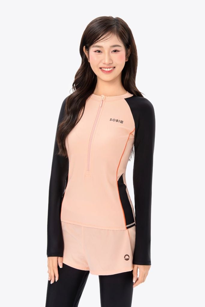 Áo bơi nữ SOBIE tay dài kín đáo chống nắng Floral Emma