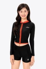 Áo bơi nữ SOBIE croptop tay dài chống nắng Floral Ivy 1