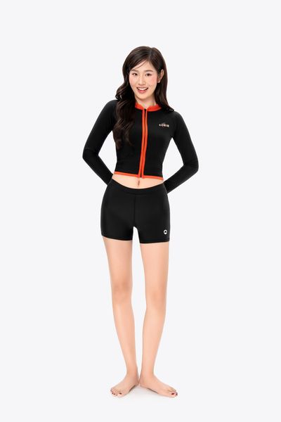  Áo bơi nữ SOBIE croptop tay dài chống nắng Floral Ivy 