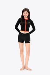 Áo bơi nữ SOBIE croptop tay dài chống nắng Floral Ivy 2