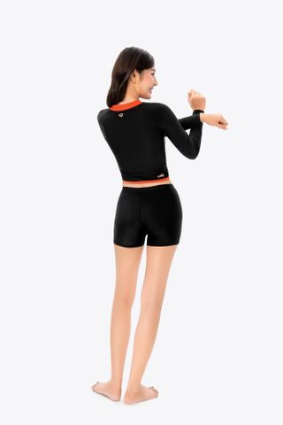  Áo bơi nữ SOBIE croptop tay dài chống nắng Floral Ivy 