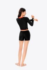 Áo bơi nữ SOBIE croptop tay dài chống nắng Floral Ivy 5