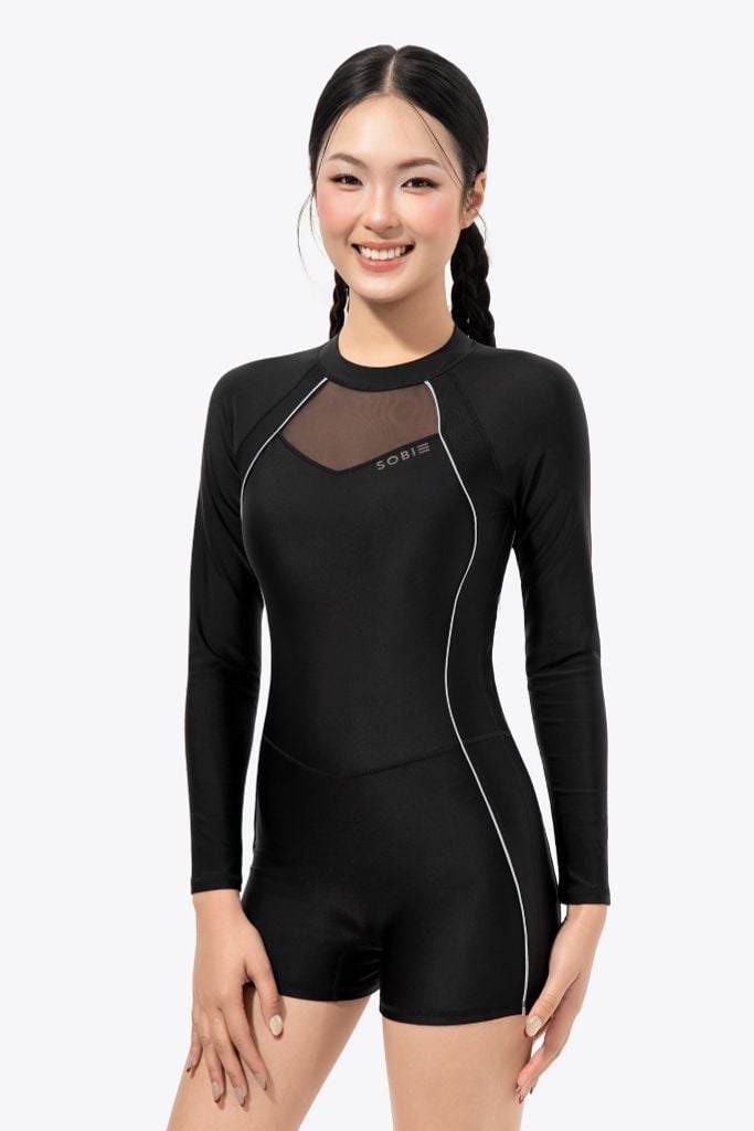 Đồ bơi nữ liền thân tay dài kín đáo và chống nắng Ori Olivia