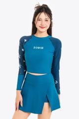 Áo bơi nữ croptop tay dài kín đáo và chống nắng Orchid Elara 1