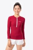 Áo bơi nữ tay dài chống nắng khoá kéo Red Velvet 1