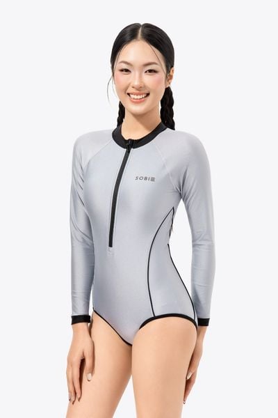  Đồ bơi nữ liền thân tay dài monokini kín đáo và chống nắng Ori Aine 
