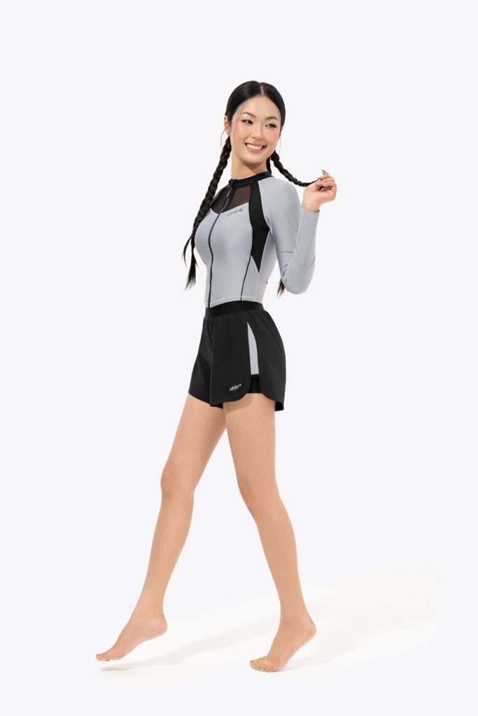Áo bơi nữ croptop tay dài kín đáo và chống nắng Ori Jena — 7