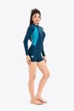  Đồ bơi nữ liền thân tay dài khoét lưng khoá kéo kín đáo và chống nắng Orchid Vela 