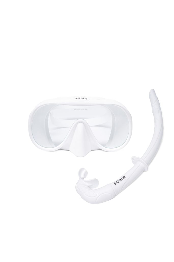 SET Mặt nạ lặn biển + Ống thở  SOBIE White