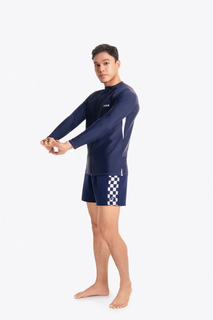 Áo bơi nam SOBIE tay dài khóa kéo kín đáo chống nắng Sea Halin — 3