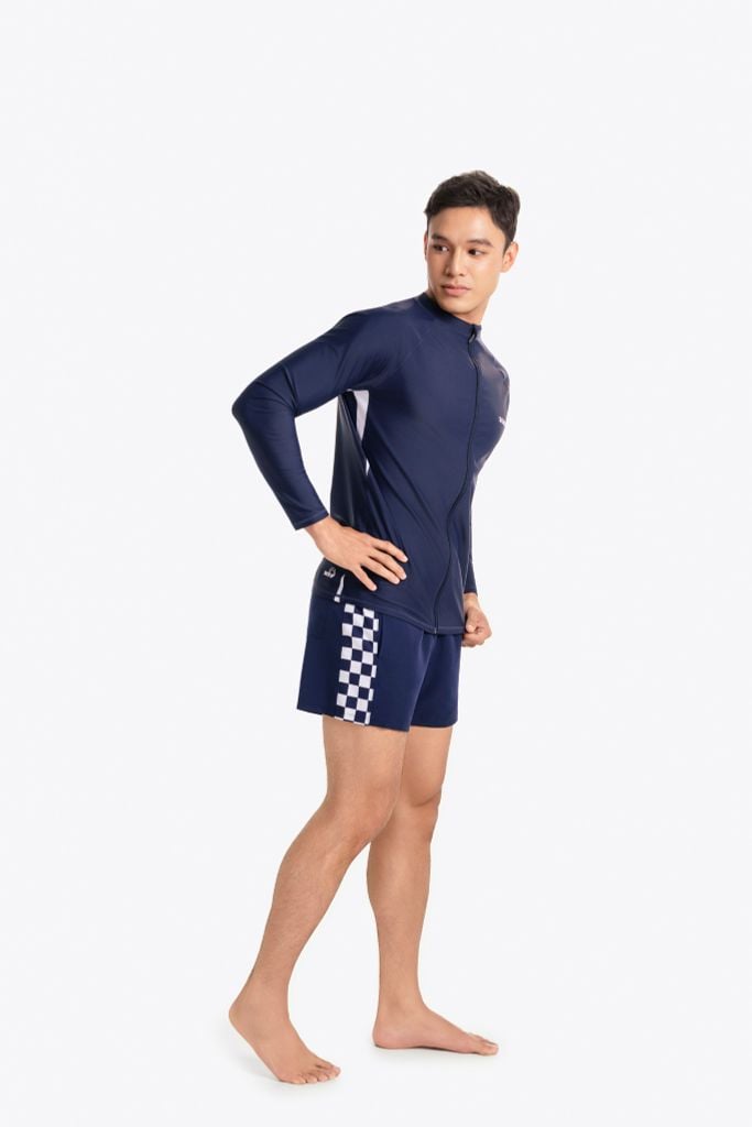 Áo bơi nam SOBIE tay dài khóa kéo kín đáo chống nắng Sea Halin — 4