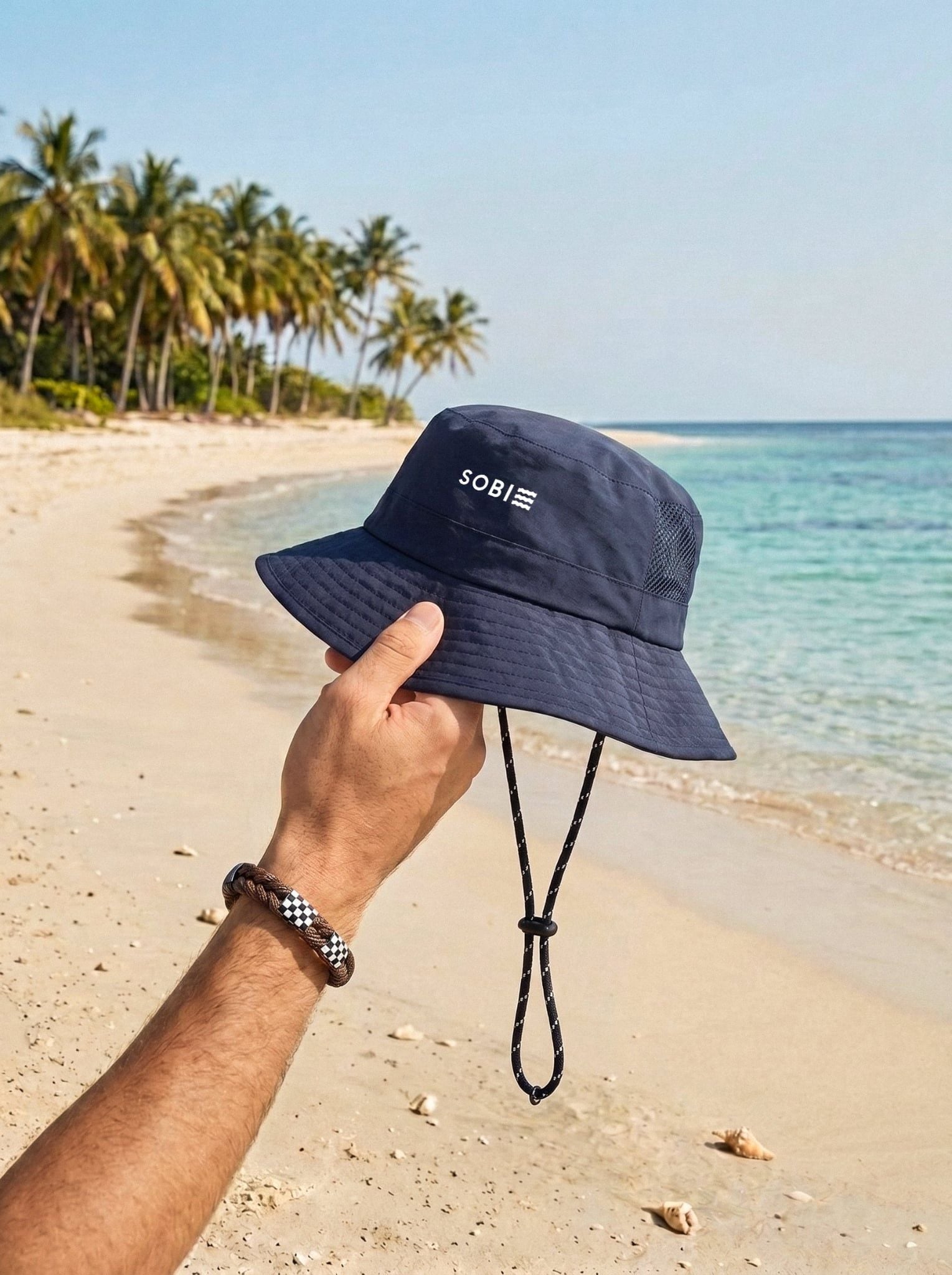 Nón chống nắng đi biển SOBIE Beach Hat Navy