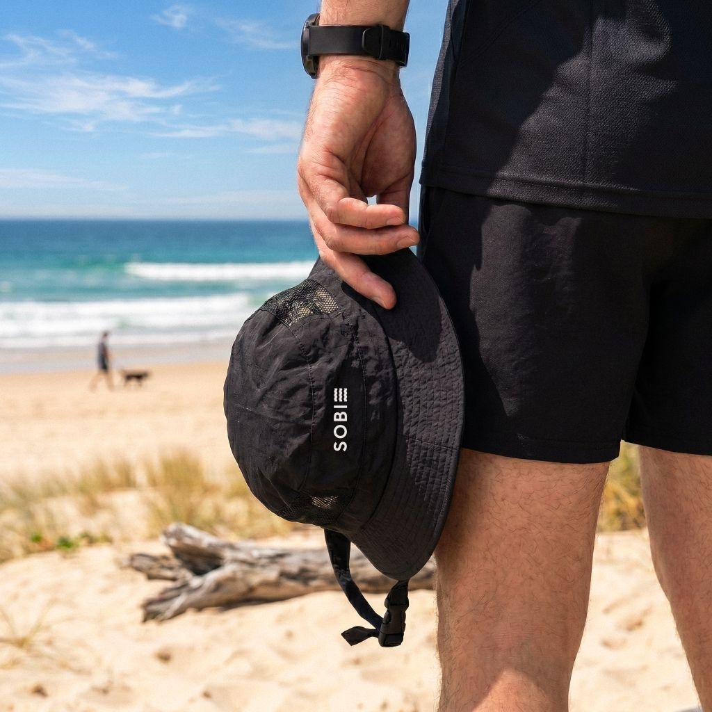 Nón chống nắng lướt sóng SOBIE Surf Hat Black, ảnh 9
