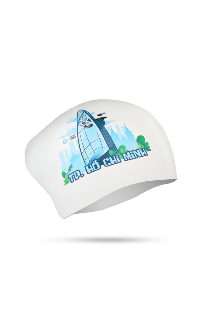Nón bơi SOBIE silicone tóc dài Bitexco, ảnh 2
