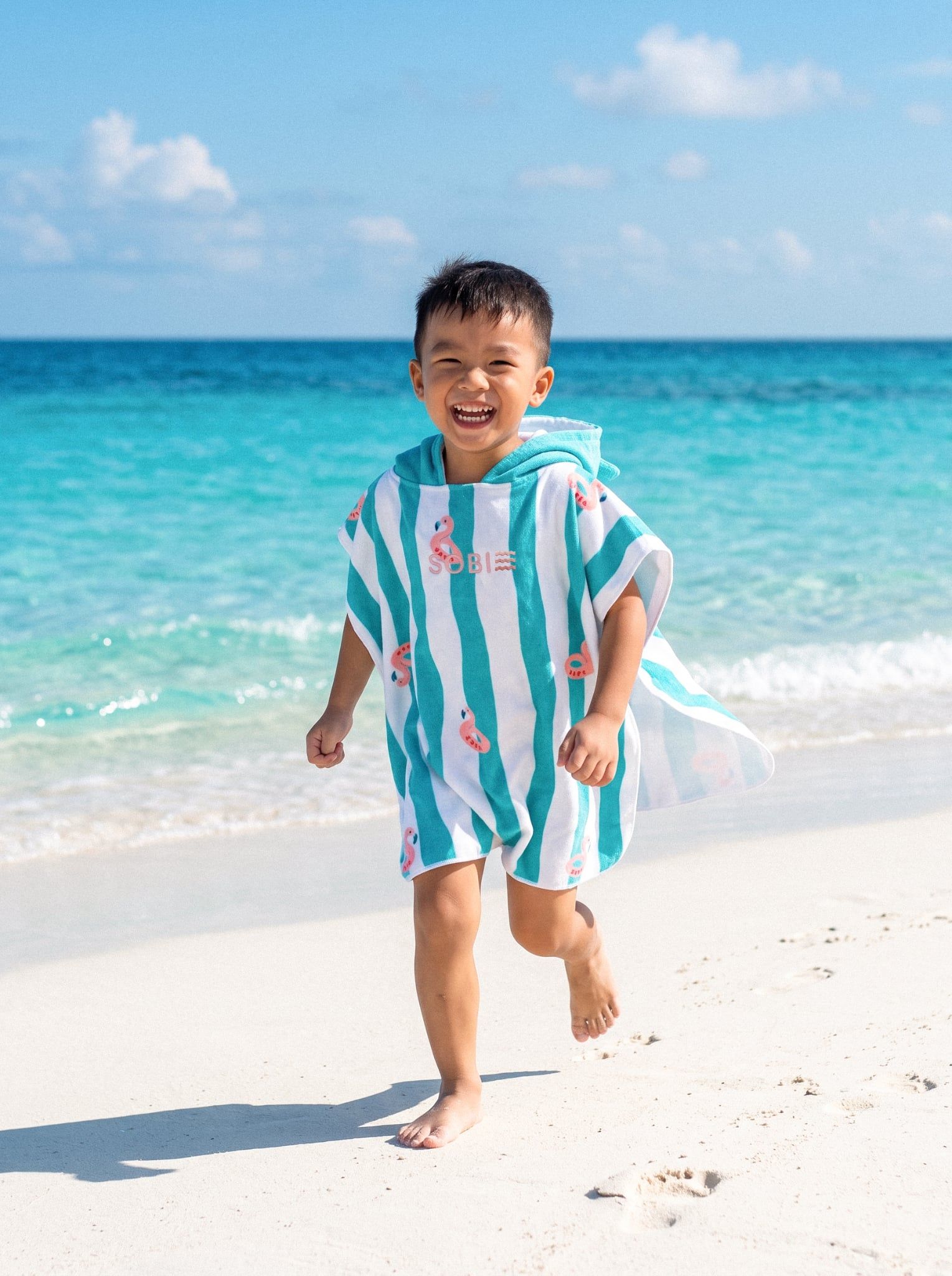 Poncho Trẻ em SOBIE 60x60 Flamingo