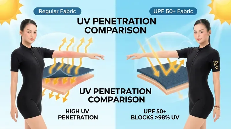 Chỉ số UPF là gì? Phân biệt UPF và SPF trong đồ bơi chống nắng