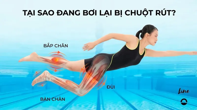 Tại sao đang bơi lại bị chuột rút đột ngột?