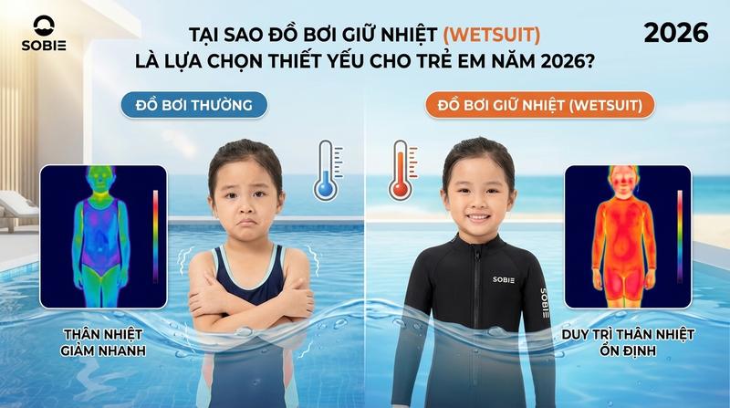 Tại sao đồ bơi giữ nhiệt (Wetsuit) là lựa chọn thiết yếu cho trẻ em năm 2026?