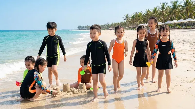 Xu hướng đồ bơi trẻ em 2026: Sự lên ngôi của tính năng và màu sắc