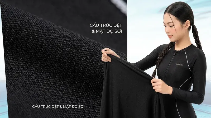 Cách phân biệt vải đồ bơi chống tia UV qua cấu trúc dệt và mật độ sợi
