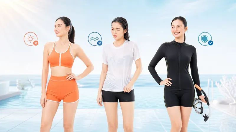 Vì sao đồ bơi tay dài phù hợp hơn bikini khi snorkeling?