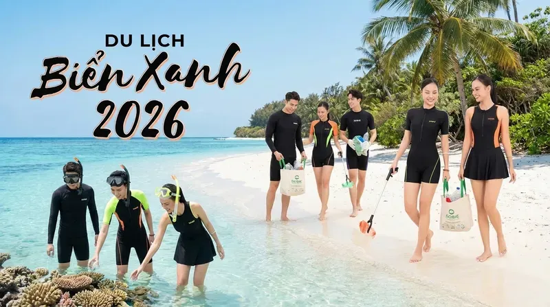 Xu hướng du lịch biển xanh và lựa chọn bãi tắm sạch năm 2026