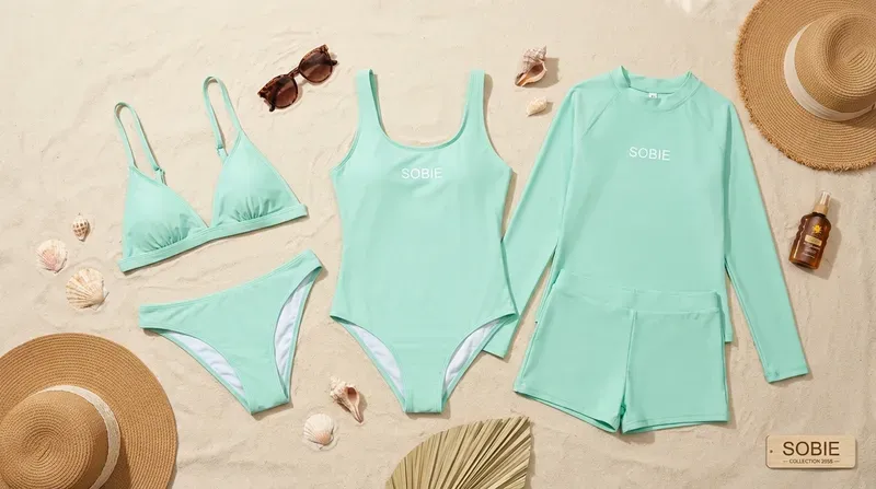 Review các dòng đồ bơi xanh mint chủ đạo tại SOBIE