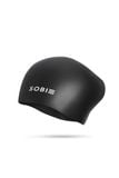Nón bơi silicon cao cấp dành cho tóc dài SOBIE Black - White S26