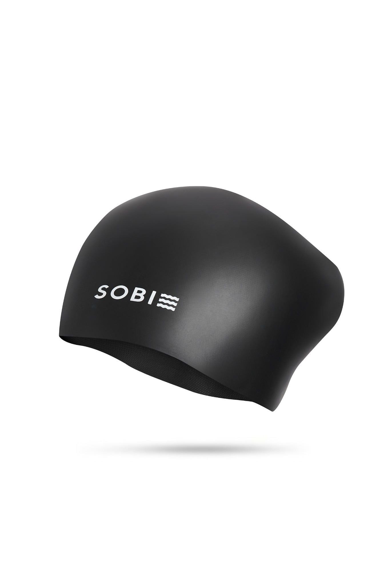 Nón bơi silicon cao cấp dành cho tóc dài SOBIE Black - White S26