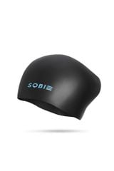 Nón bơi silicone cao cấp dành cho tóc dài SOBIE Black - Blue S25 1