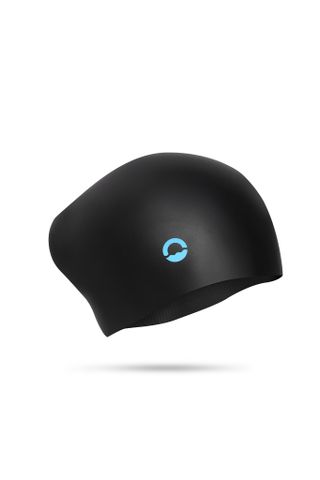  Nón bơi silicon cao cấp dành cho tóc dài SOBIE Black - Blue S25 