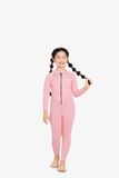 Wetsuit KID bé gái SOBIE liền thân tay dài giữ nhiệt màu hồng Warmy Pink 2