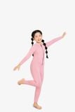Wetsuit KID bé gái SOBIE liền thân tay dài giữ nhiệt màu hồng Warmy Pink 3