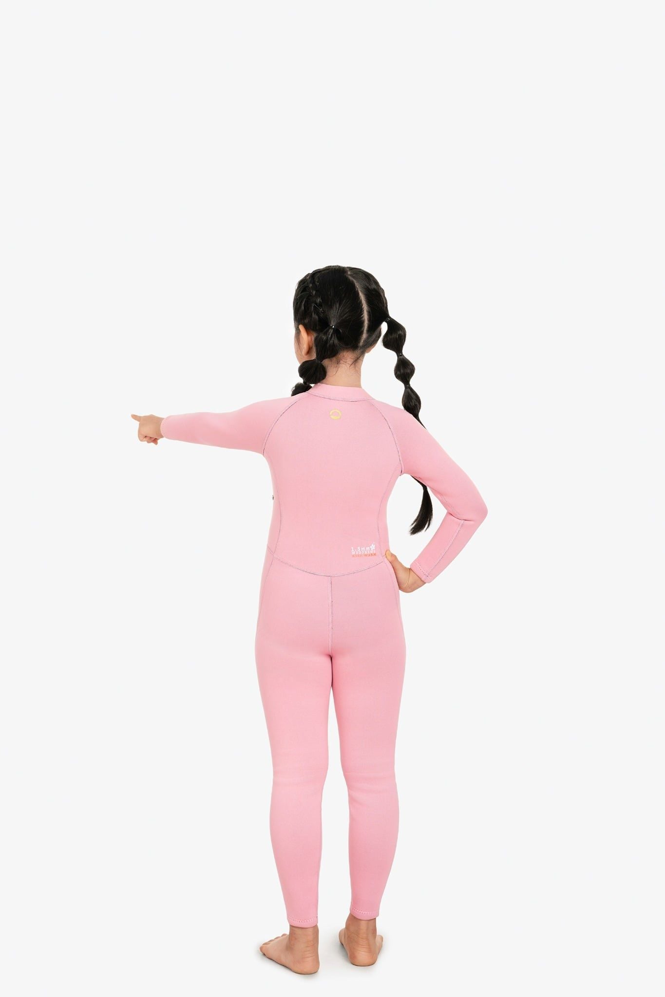 Wetsuit KID bé gái SOBIE liền thân tay dài giữ nhiệt màu hồng Warmy Pink — 5