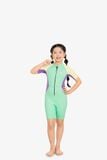 Wetsuit KID bé gái SOBIE liền thân tay ngắn giữ nhiệt màu xanh Warmy Mint 2