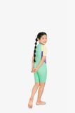 Wetsuit KID bé gái SOBIE liền thân tay ngắn giữ nhiệt màu xanh Warmy Mint 5