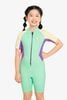 Wetsuit bé gái SOBIE liền thân tay ngắn giữ nhiệt màu xanh Warmy Mint