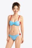 Set bikini SOBIE hoạ tiết caro kèm váy choàng voan So Hot 2