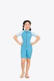 Wetsuit KID bé gái SOBIE liền thân tay ngắn giữ nhiệt màu xanh Warmy Ocean Blue 2