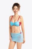 Set bikini SOBIE hoạ tiết caro kèm váy choàng voan So Hot 1