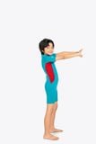 Wetsuit KID bé trai SOBIE liền thân tay ngắn giữ nhiệt màu xanh Warmy Green 4