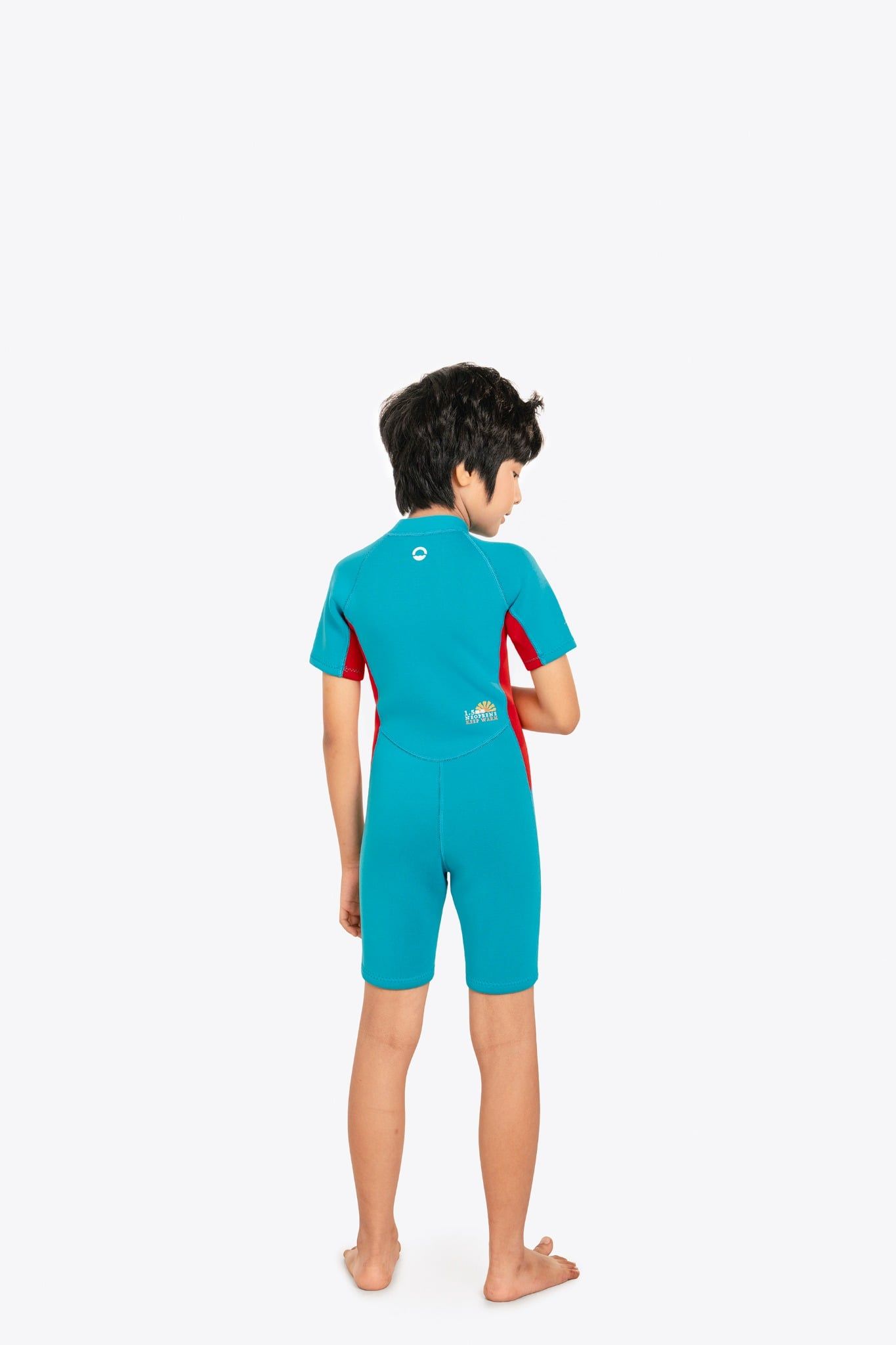 Wetsuit KID bé trai SOBIE liền thân tay ngắn giữ nhiệt màu xanh Warmy Green — 5