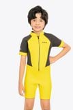 Wetsuit KID bé trai SOBIE liền thân tay ngắn giữ nhiệt màu vàng Warmy Yellow 1