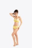 Set bikini 2 mảnh SOBIE hoạ tiết caro Hot Golden 3